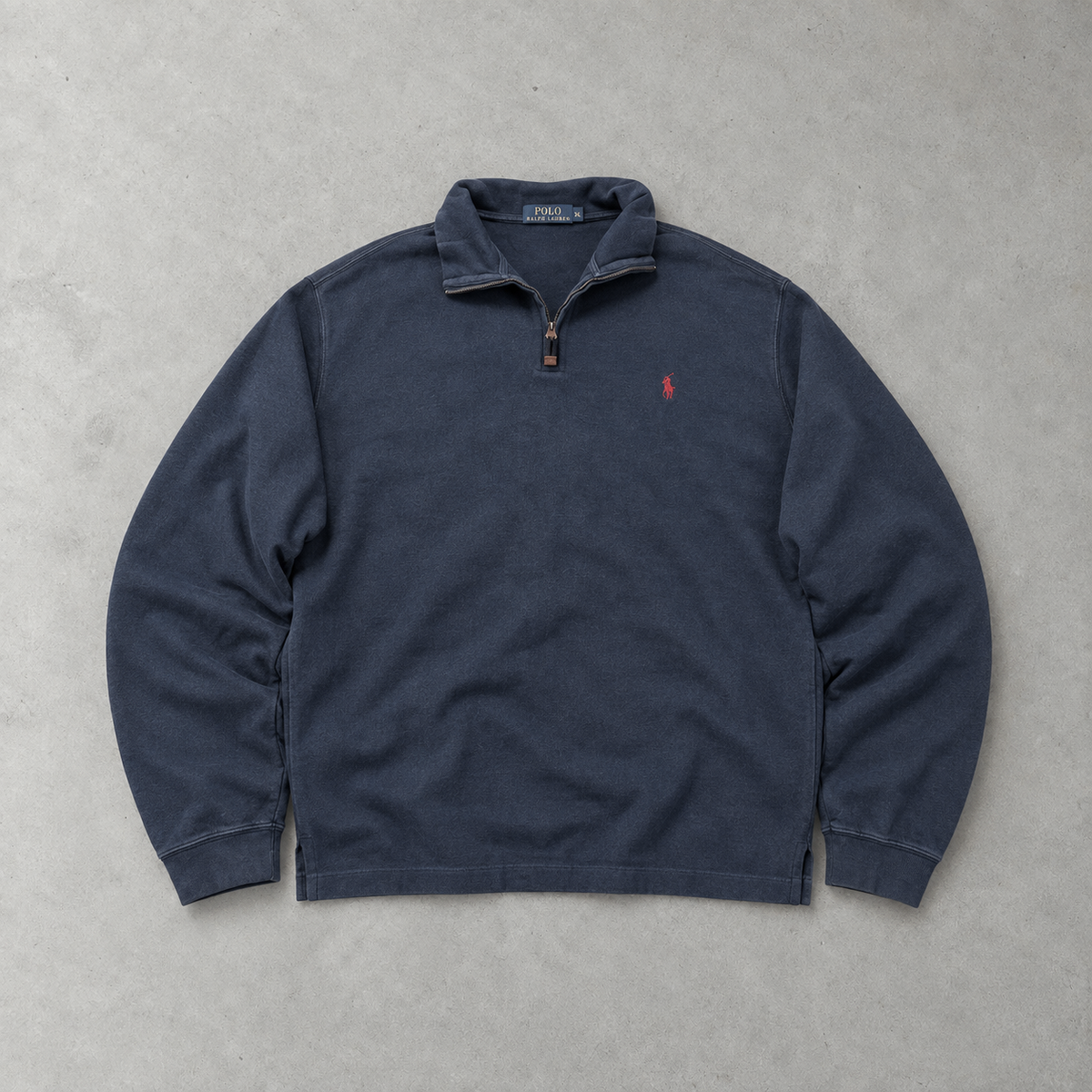 Polo Ralph Lauren Sweater Marineblau Rare (XXL) Stitched Logo