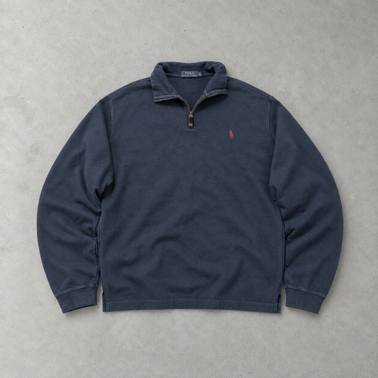 Polo Ralph Lauren Sweater Marineblau Rare (XXL) Stitched Logo