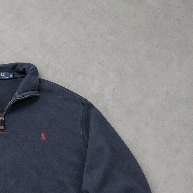 Polo Ralph Lauren Sweater Marineblau Rare (XXL) Stitched Logo