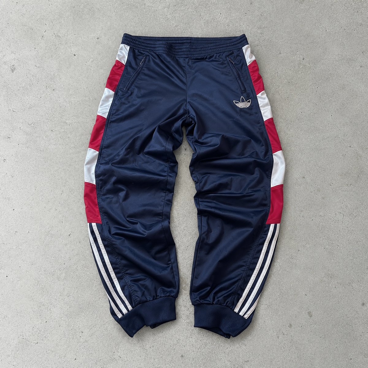 Y2K Adidas Track Pants Marineblau Rare (L)