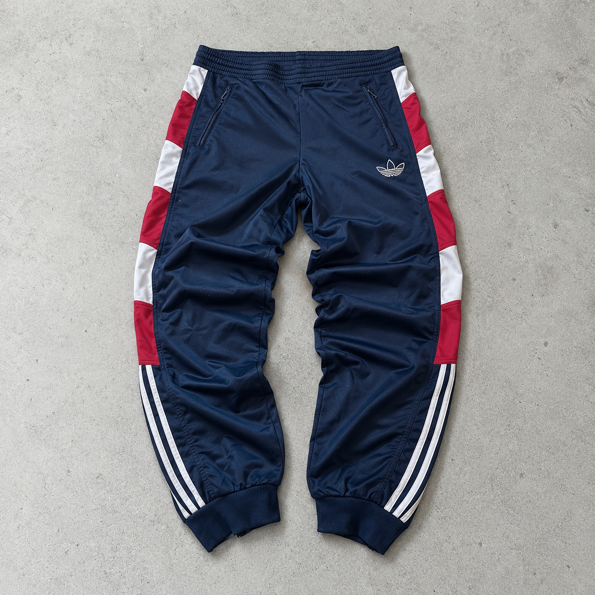 Y2K Adidas Track Pants Marineblau Rare (L)