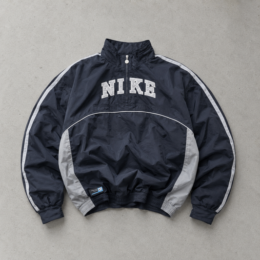 Vintage Nike Windbreaker Grey, Black Rare (M)