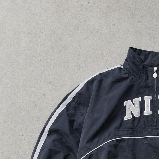 Vintage Nike Windbreaker Grey, Black Rare (M)