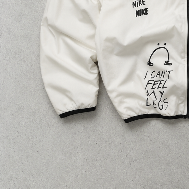 Y2K Nike Windbreaker White, Black Rare (M)