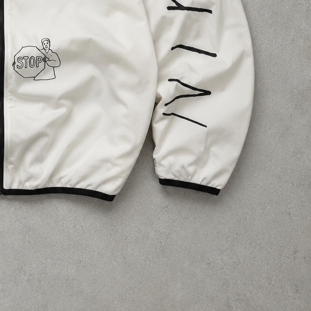 Y2K Nike Windbreaker White, Black Rare (M)