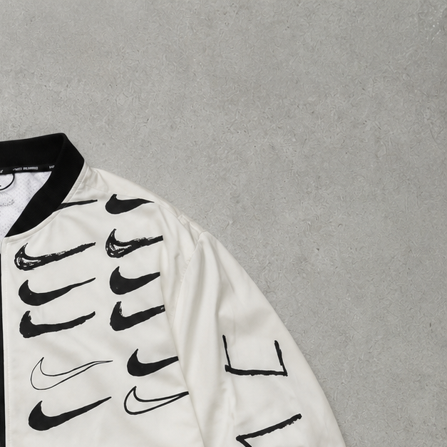 Y2K Nike Windbreaker White, Black Rare (M)