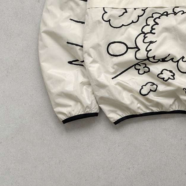 Y2K Nike Windbreaker White, Black Rare (M)