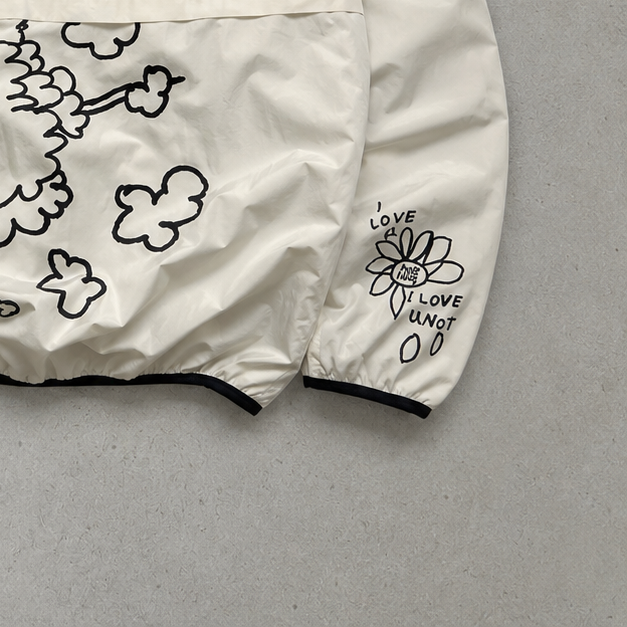 Y2K Nike Windbreaker White, Black Rare (M)