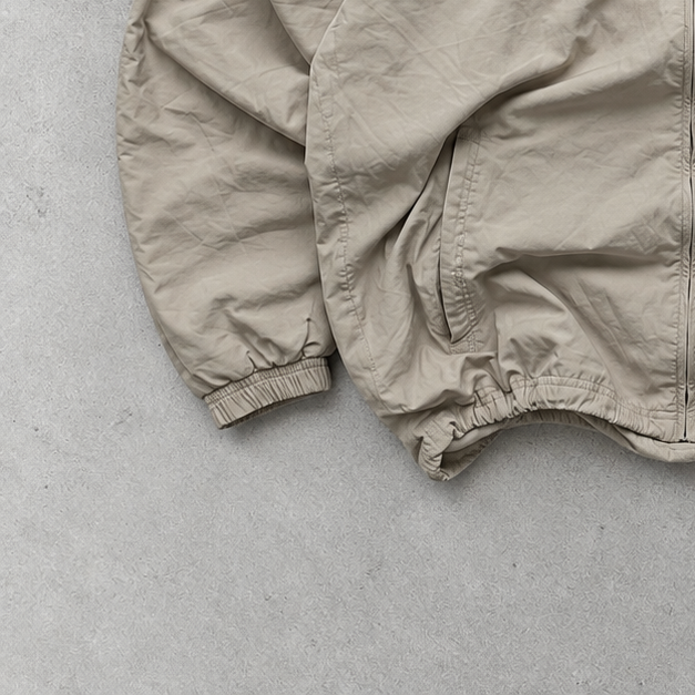 Y2K Adidas Windbreaker Beige Rarität (XL) Gesticktes Logo