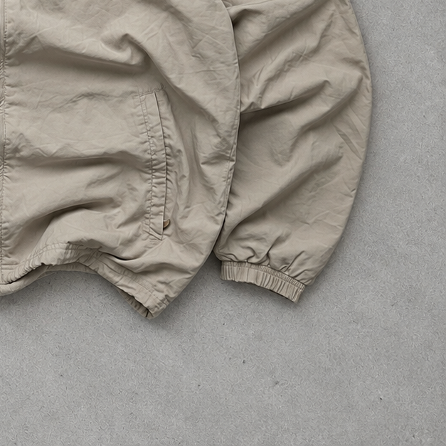 Y2K Adidas Windbreaker Beige Rarität (XL) Gesticktes Logo