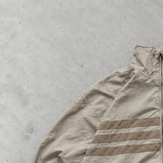 Y2K Adidas Windbreaker Beige Rarität (XL) Gesticktes Logo