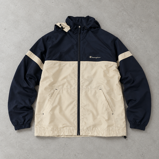 Champion Jacket Marineblau, Creme Rare (S)