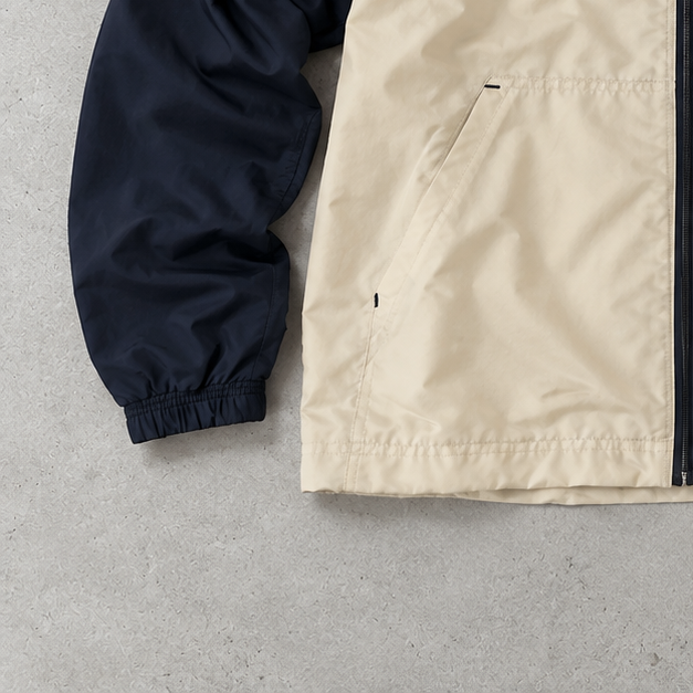Champion Jacket Marineblau, Creme Rare (S)