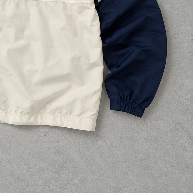 Champion Jacket Marineblau, Creme Rare (S)