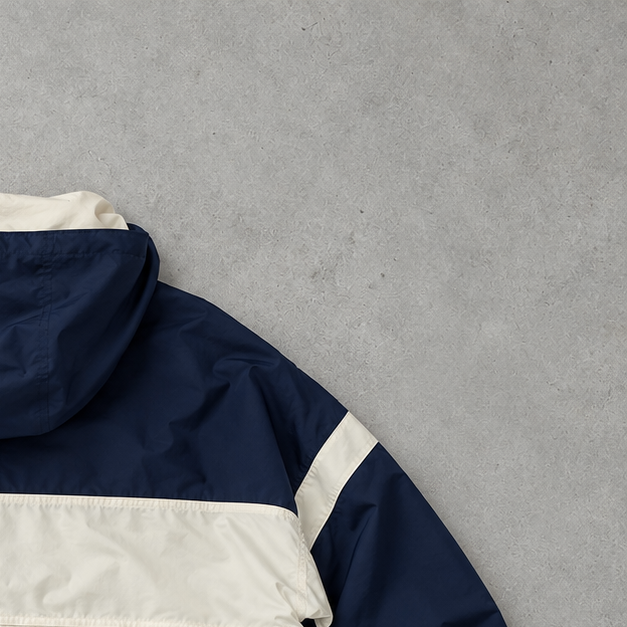 Champion Jacket Marineblau, Creme Rare (S)