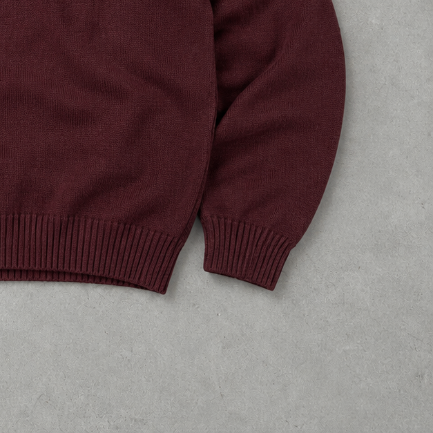 Ralph Lauren Sweater Burgunderrot Rare (M) Stitched Logo