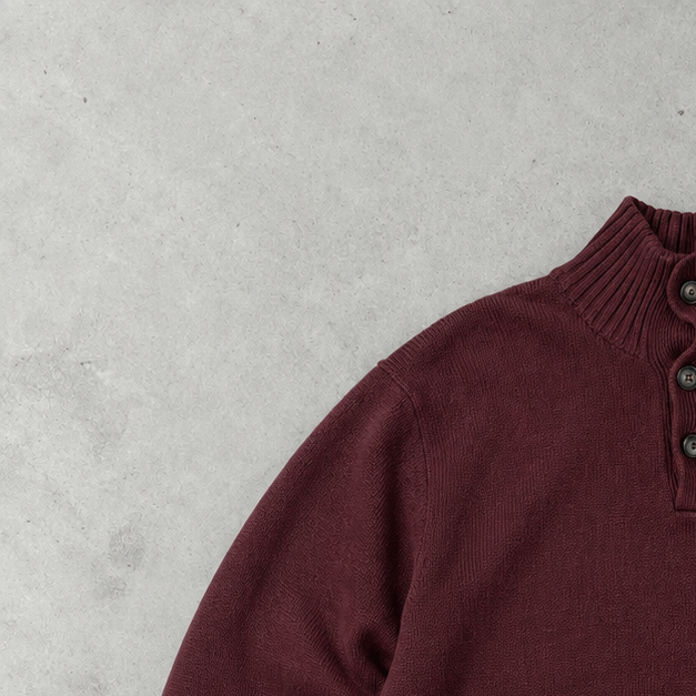 Ralph Lauren Sweater Burgunderrot Rare (M) Stitched Logo