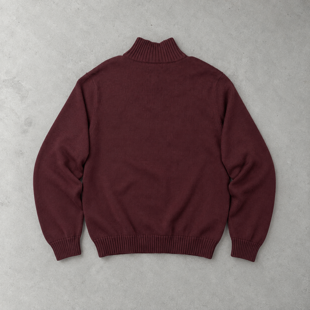 Ralph Lauren Sweater Burgunderrot Rare (M) Stitched Logo