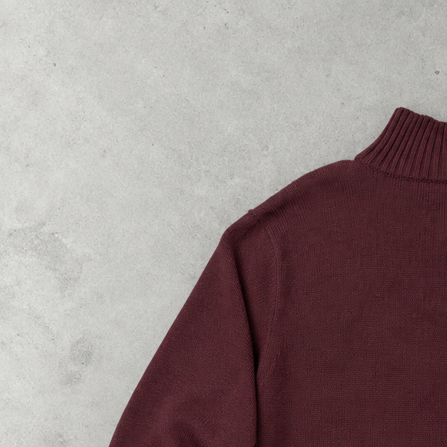 Ralph Lauren Sweater Burgunderrot Rare (M) Stitched Logo