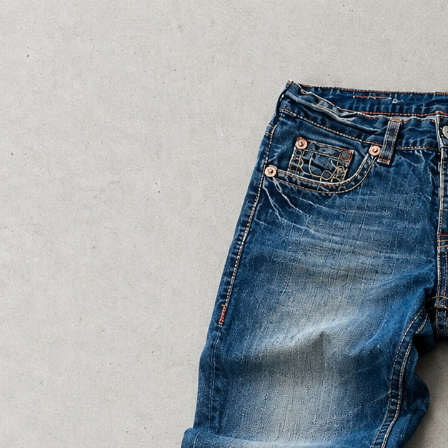 Y2K True Religion Jeans Blau, Rot Limited (W34 | DE 50)
