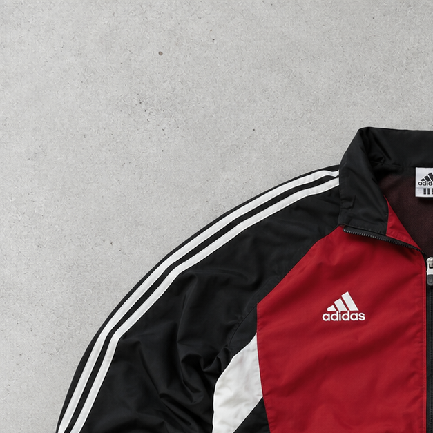 Y2K Adidas Track Jacket Red / Black Limited (L)