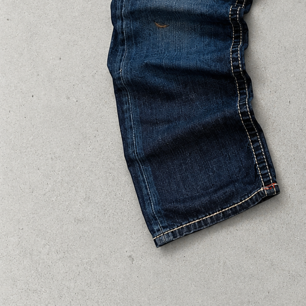 Y2K True Religion Jeans Marineblau, Rot Limited (W31 | DE 46)