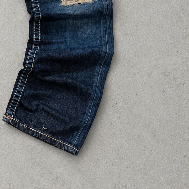 Y2K True Religion Jeans Marineblau, Rot Limited (W31 | DE 46)