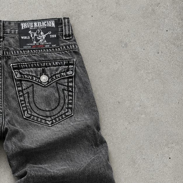 Y2K True Religion Straight Fit Jeans Black Limited (M)