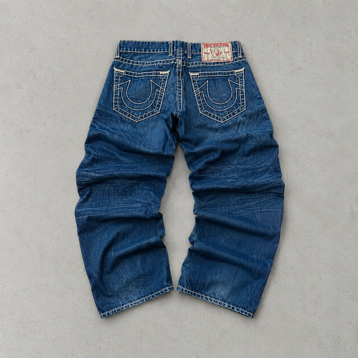 Y2K True Religion Jeans Blau, Weiß Limited (M)