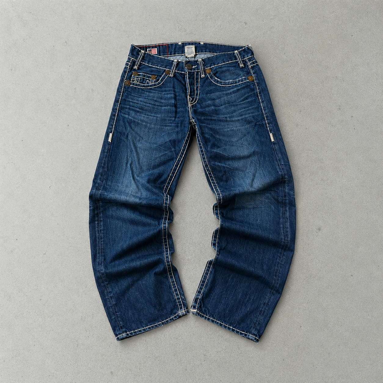 Y2K True Religion Jeans Blau, Weiß Limited (M)