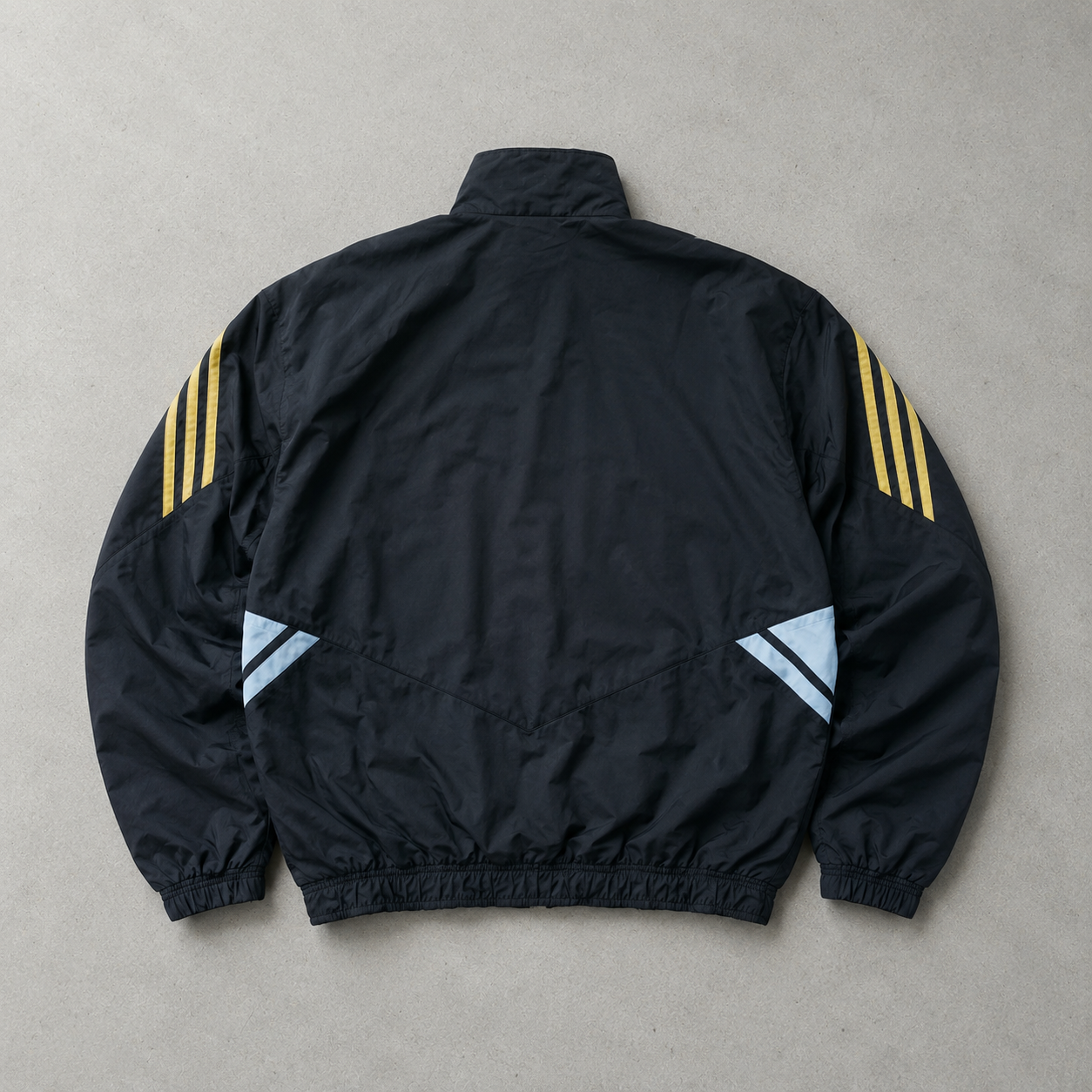 Juventus Turin 80s 90s Y2K Adidas Rain Jacket Schwarz, Gelb Limited (Size XL)