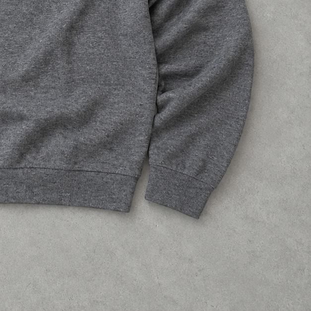 Ralph Lauren Half-Zip Sweater Grau Rare (L) Stitched Logo