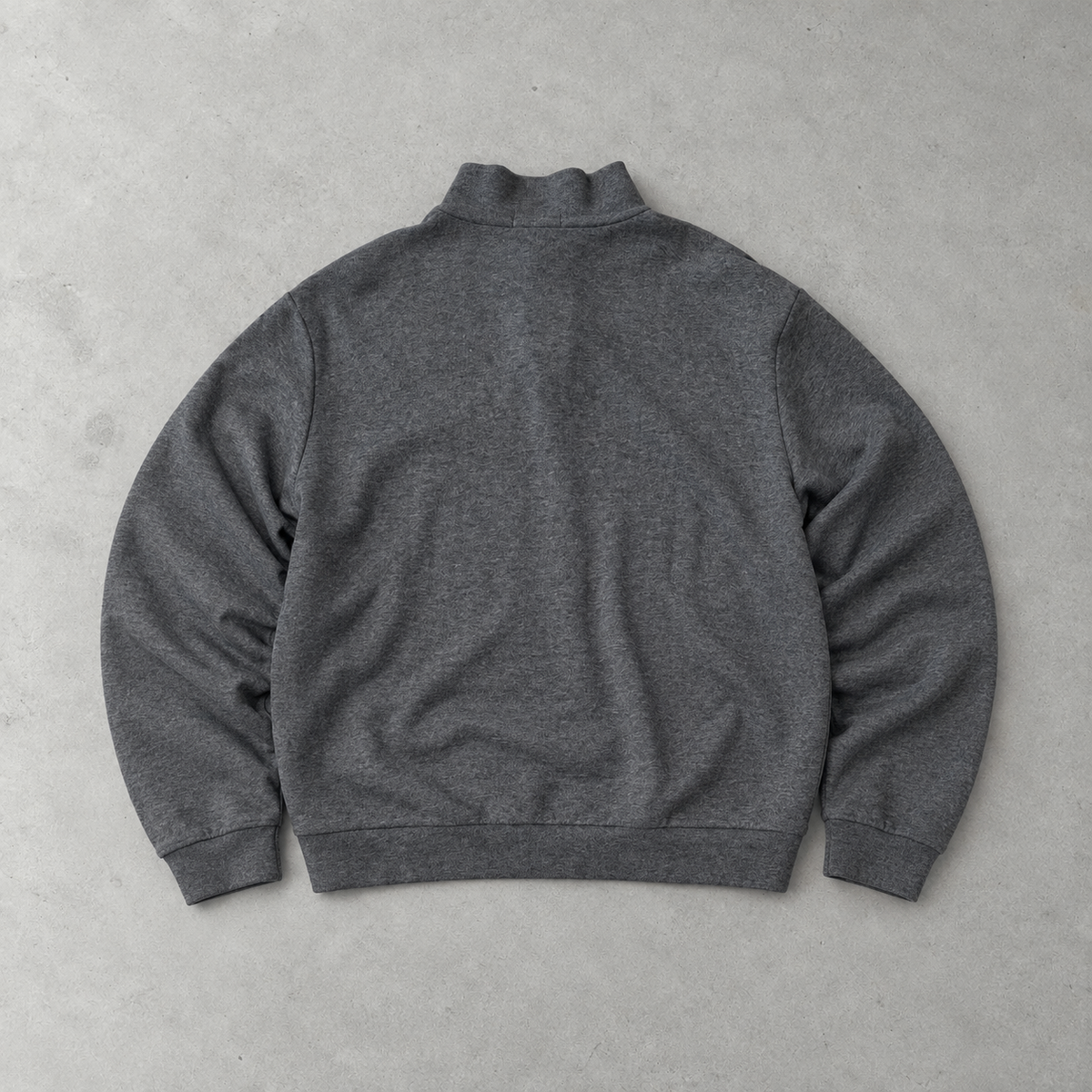 Ralph Lauren Half-Zip Sweater Grau Rare (L) Stitched Logo