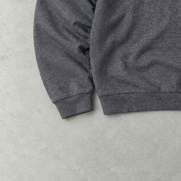 Ralph Lauren Half-Zip Sweater Grau Rare (L) Stitched Logo