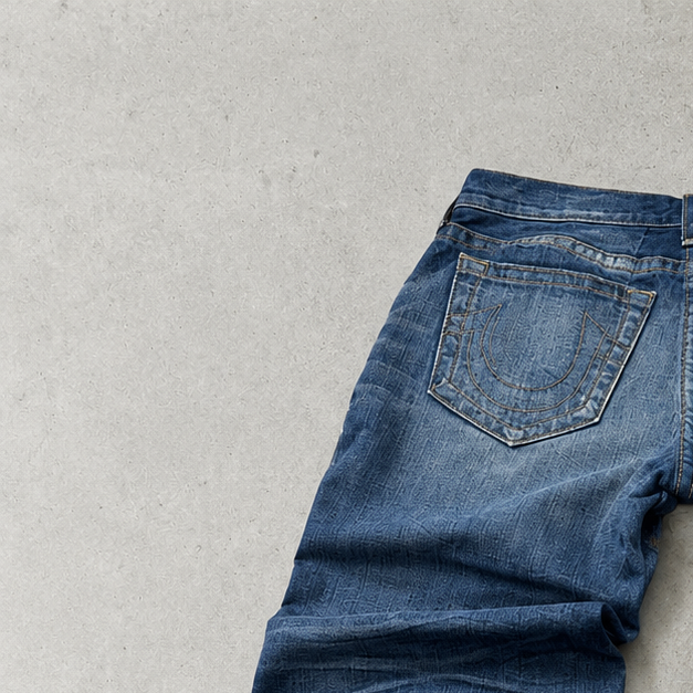 Y2K True Religion Jeans Blau, Weiß Rare (L)