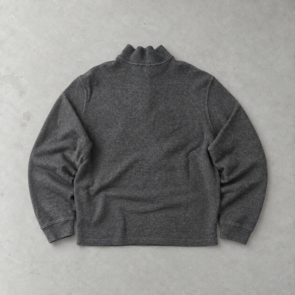 Ralph Lauren Half-Zip Sweater Grau Rare (L) Stitched Logo