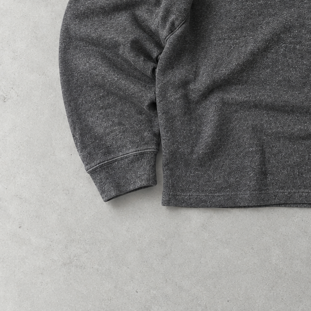 Ralph Lauren Half-Zip Sweater Grau Rare (L) Stitched Logo