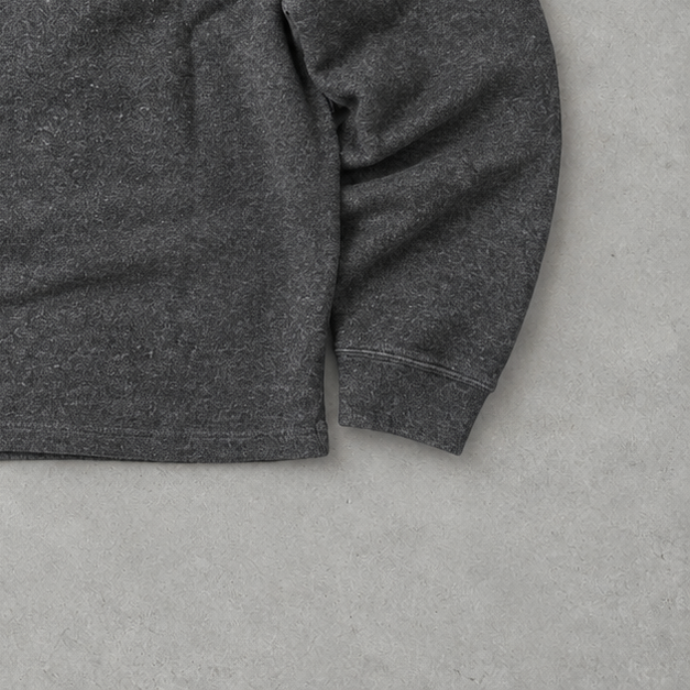 Ralph Lauren Half-Zip Sweater Grau Rare (L) Stitched Logo