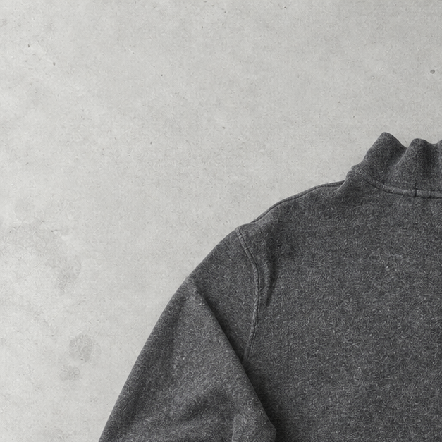 Ralph Lauren Half-Zip Sweater Grau Rare (L) Stitched Logo
