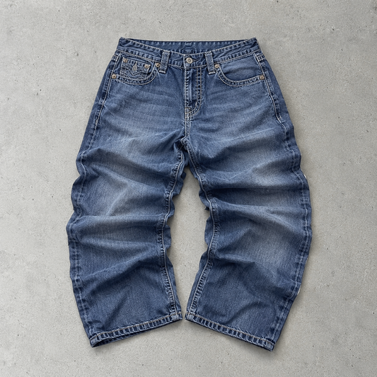 Y2K True Religion Bootcut Jeans Blue Rare Stitched Logo (W34 | DE 50)