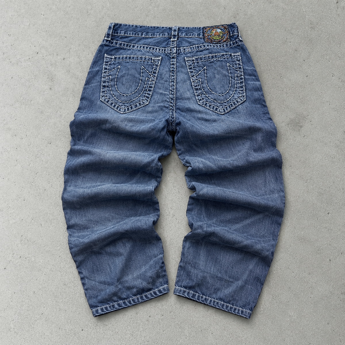 Y2K True Religion Bootcut Jeans Blue Rare Stitched Logo (W34 | DE 50)