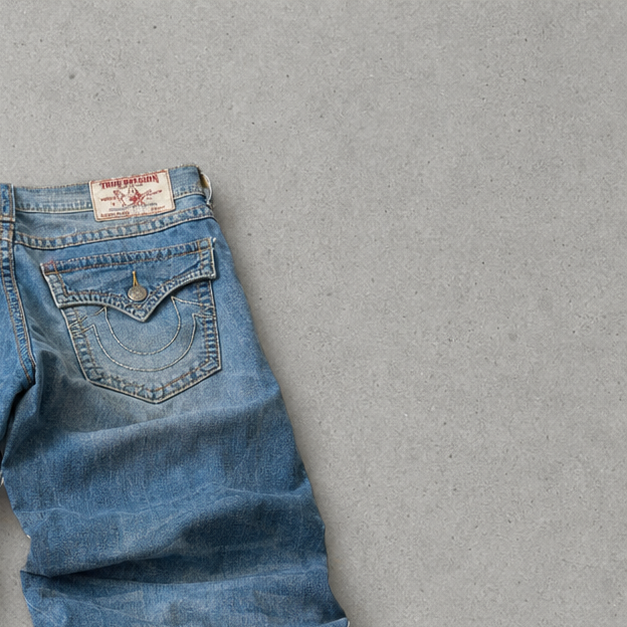 Y2K True Religion Jeans Blau, Hellblau Rare (M)