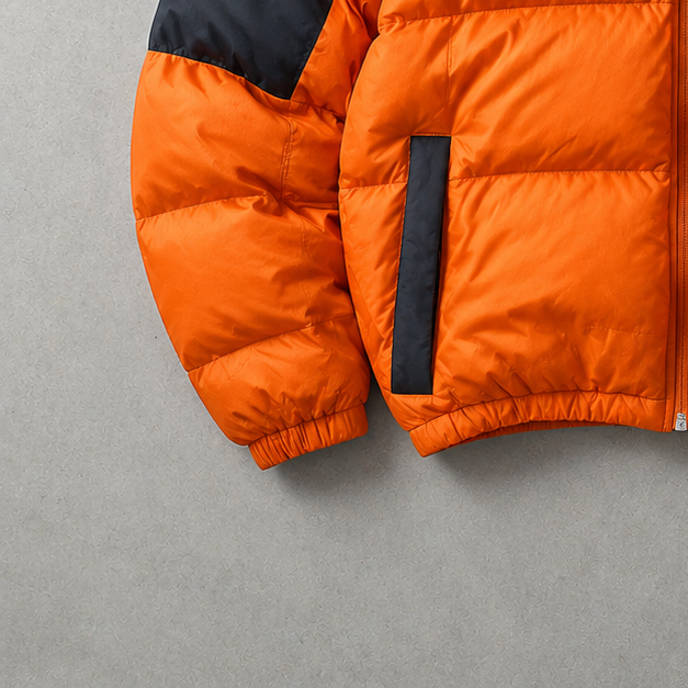 The North Face Jacket Orange, Schwarz Rare (XL)