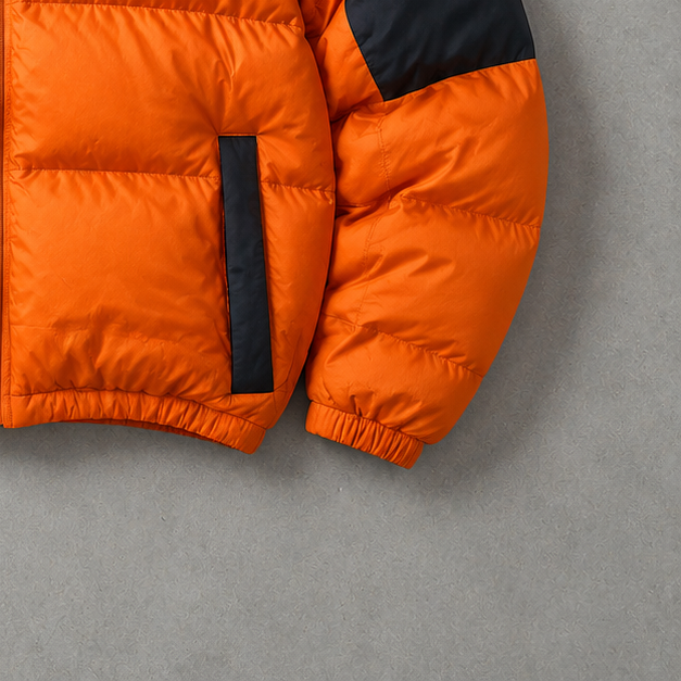 The North Face Jacket Orange, Schwarz Rare (XL)