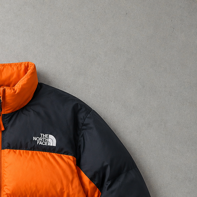 The North Face Jacket Orange, Schwarz Rare (XL)
