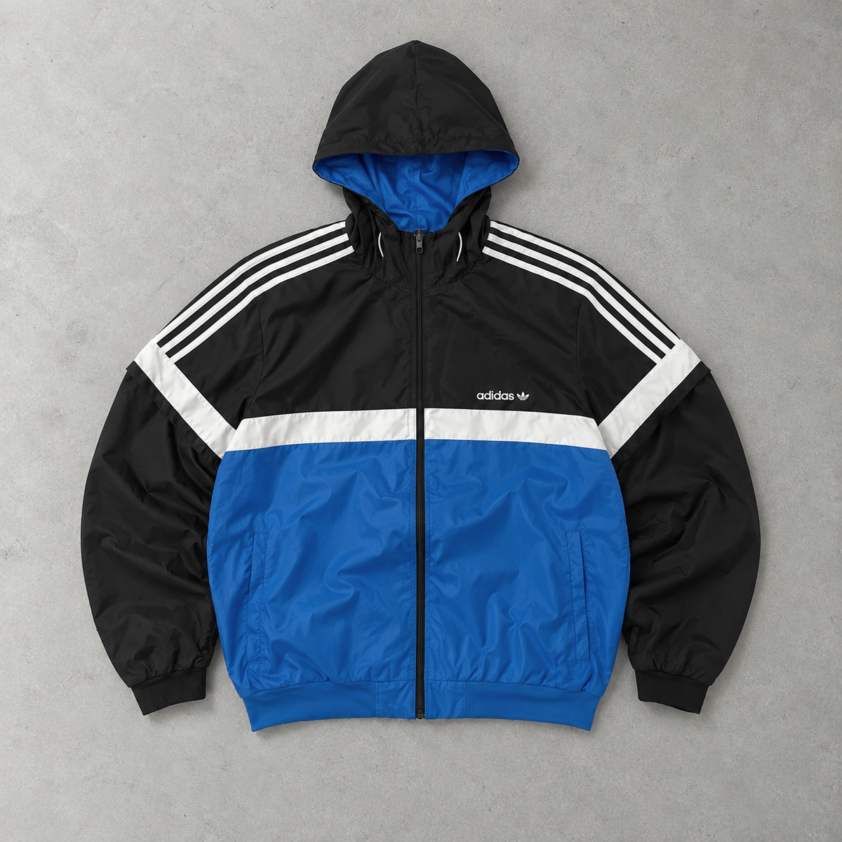 Coupe-vent Adidas Y2K bleu / noir rare (XL)