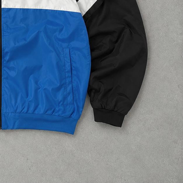 Coupe-vent Adidas Y2K bleu / noir rare (XL)