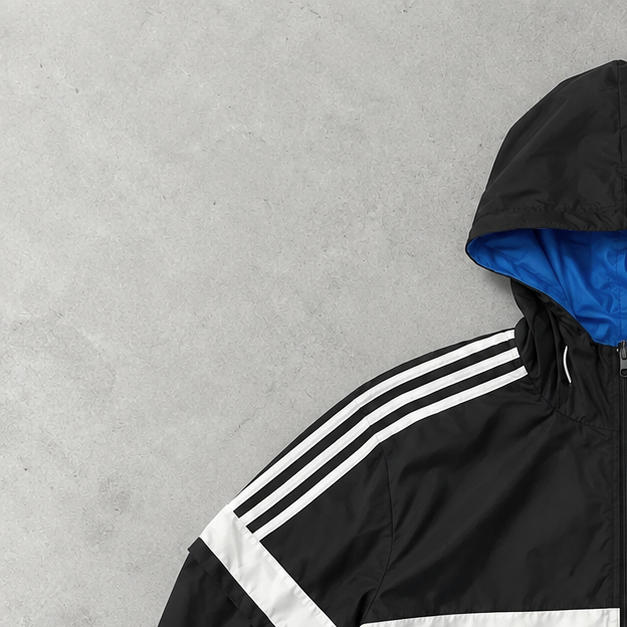 Coupe-vent Adidas Y2K bleu / noir rare (XL)