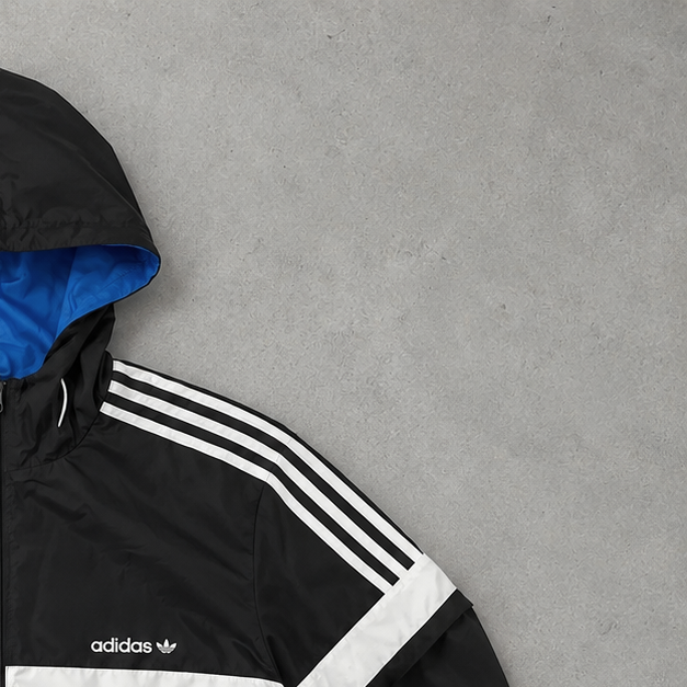 Coupe-vent Adidas Y2K bleu / noir rare (XL)