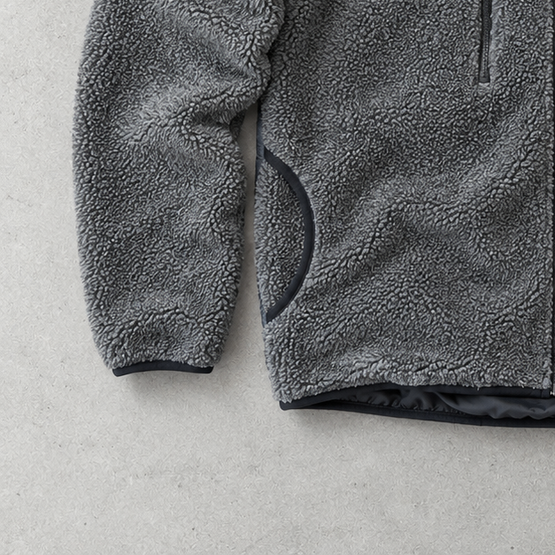 Nike Fleece Jacket Grau, Schwarz Rare Stitched Logo (M)